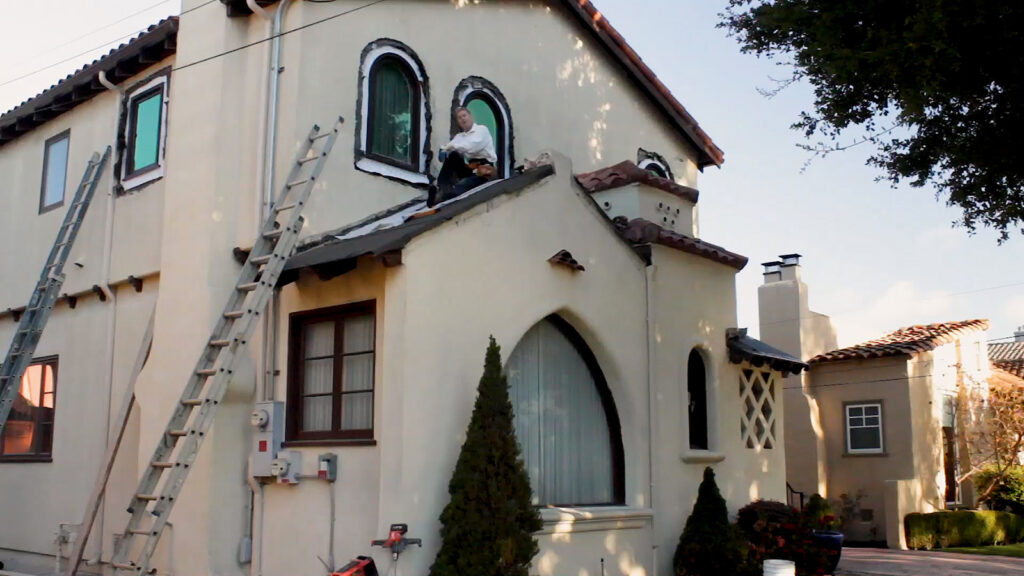 Stucco patches on beautiful east bay stucco home